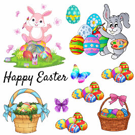 Ostersonnige Frühlingssaison Farbenfroh & Fun Fens Aufkleber