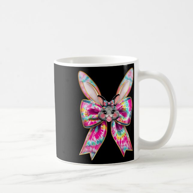 Ostersonnige Gefärbte Krawatte Coquette Bow Ostert Kaffeetasse (Rechts)