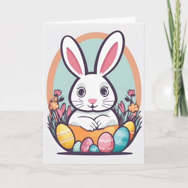 Ostersonnige Grußkarte Feiertagskarte (Vorderseite)