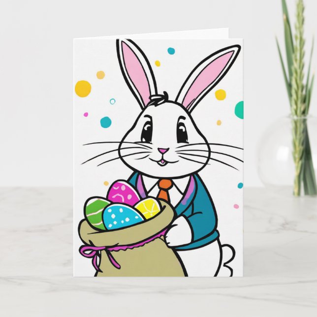 Ostersonnige Grußkarte Feiertagskarte (Vorderseite)