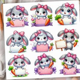 Ostersonnige Schilderhalter Set 2 Aufkleber