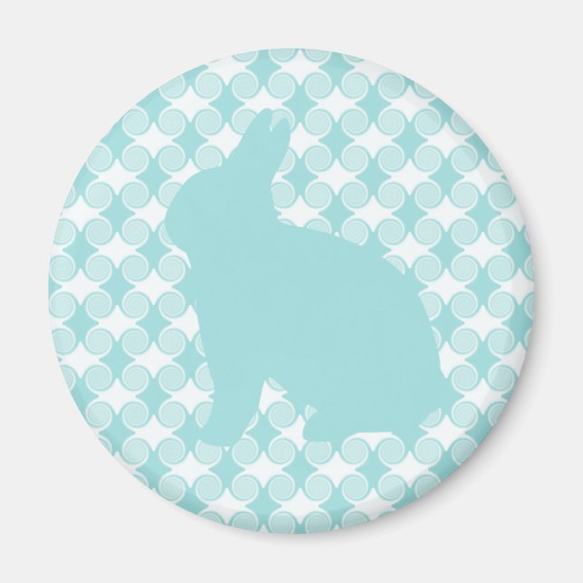 Ostersonnige Wirbel Magnet, Light Blue Magnet (Vorne)