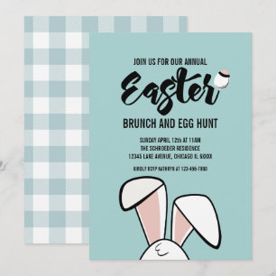 Ostersonnigen Ohren Ostern Brunch Ei Hunt Einladun Einladung