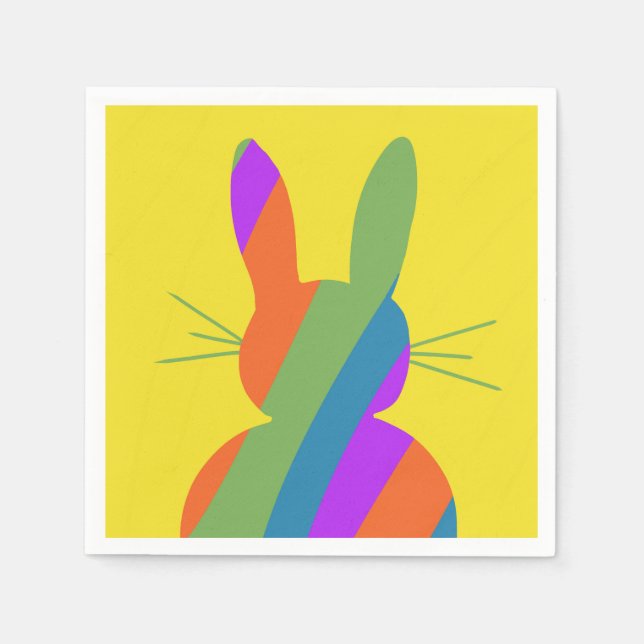 Ostersonnigen Regenbogen Serviette (Vorderseite)