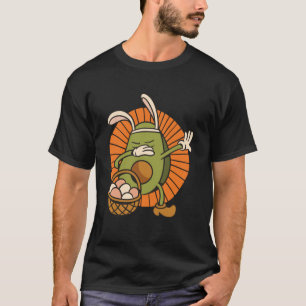 Ostersonniger Avocado mit Kaninchenohren und Korb  T-Shirt
