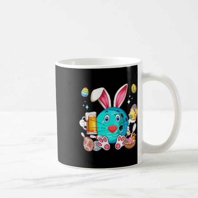 Ostersonniger Bowling Ausstattung Trinken Bier Fun Kaffeetasse (Rechts)