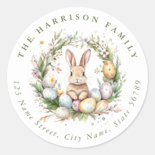 Ostersonniger Personalisierter Name Runde Sticker