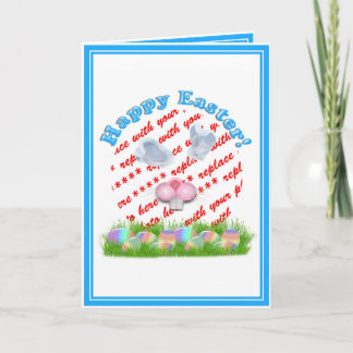 Ostersonniges Foto (Ohren- und Nasenverstellbar) Feiertagskarte