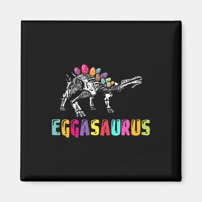 Ostersonntag-Dino - Eggasaurus Stegosaurus Ei Dino Magnet (Vorne)