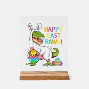 Ostersonntag Dinosaurier Lustig Glücklicher Ostraw Acrylschild