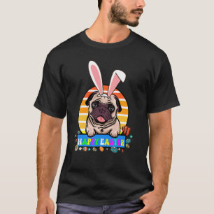 Ostersonntag Frohe Ostern Drei Pug mit Hasenohren T-Shirt