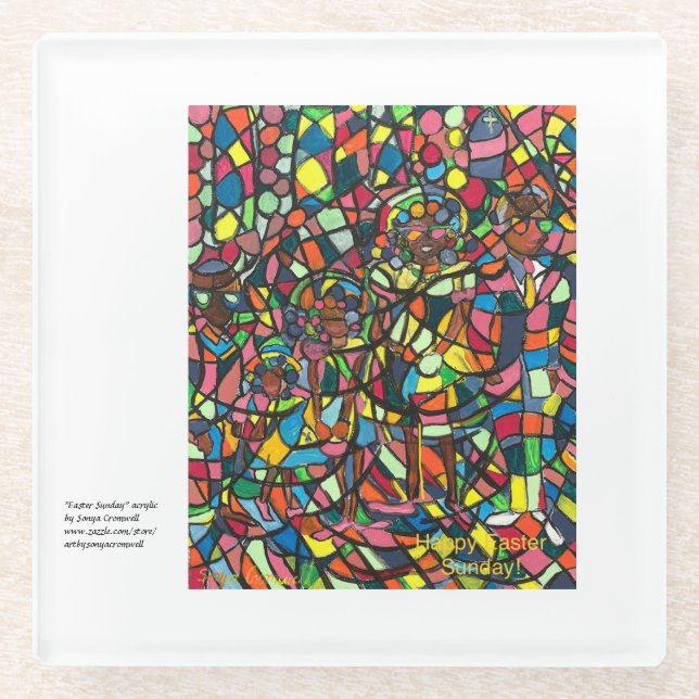 "Ostersonntag" Glasuntersetzer (Vorderseite)