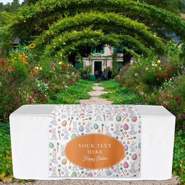 Ostersonntag Party Brunch Tischläufer Wandteppich (Easter Bunny Party Brunch Lunch Table Runner Tapestry)