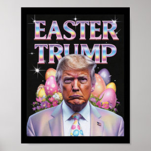 Ostersonntag Trump Lustige Osterfeier Hasenjagd  Poster