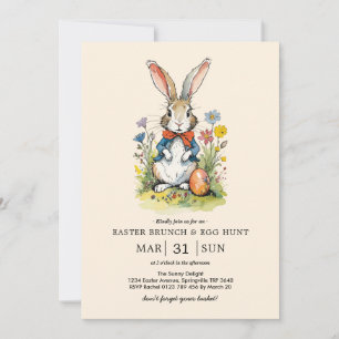 Ostersonntags-Brunch & Ostereiersuche   Wildflower Einladung