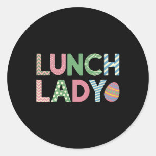 Ostersonntags-Lunch-Lady-Floral-Hase-Mädchen-Fraue Runder Aufkleber