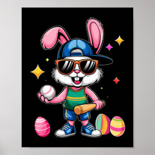 Ostersport Happy Osterfest Bunny Playing Sell Kind Poster