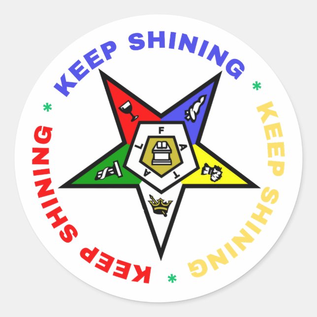 Ostersternaufkleber Runder Aufkleber (Vorderseite)