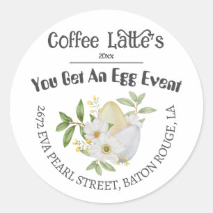 Osterstil Kleines Ei-Ereignis Runder Aufkleber