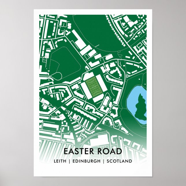 Osterstraßen-Stadionposter - Zuhause des Hibernian Poster (Vorne)