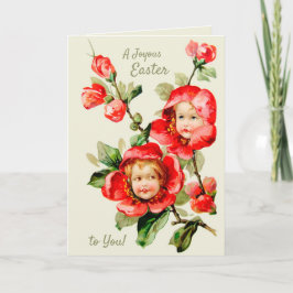 Ostersüße Mädchen Blume Kinder Fantasie CC1215 Karte