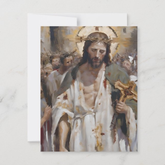 Osterszene B - Öle Feiertagskarte (Vorderseite)