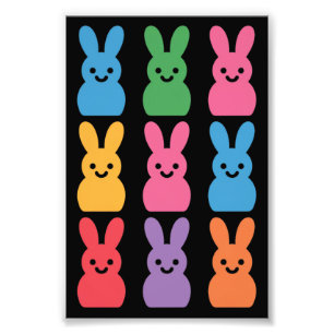 Ostertag Bunny Eggs Kariert Leopard Fotodruck