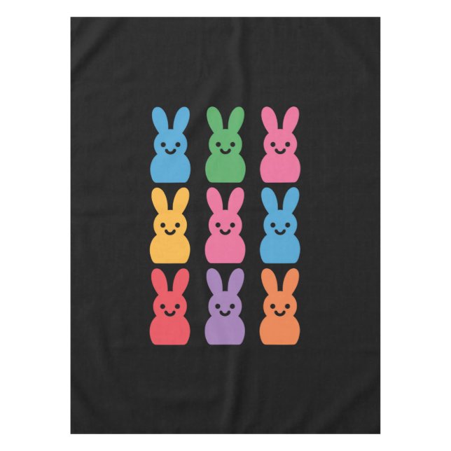 Ostertag Bunny Eggs Kariert Leopard Tischdecke (Vorderseite)