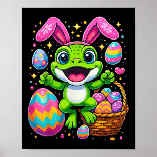 Ostertag Bunny Frog Funny Osterfrosch Poster