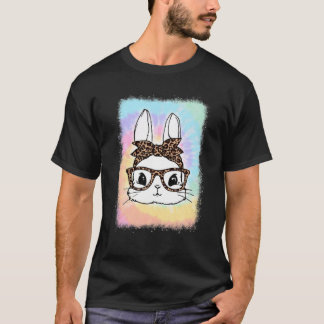 Ostertag Bunny Leopard Brille Bandana Gefärbte Kra T-Shirt