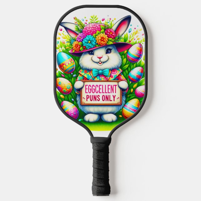 Ostertag Bunny Rabbit Egge Design Pickleball Schläger (Vorderseite)
