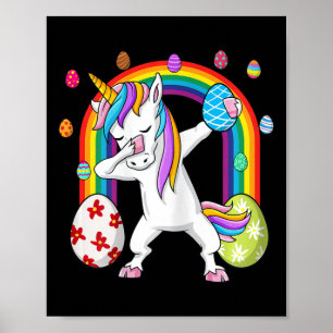 Ostertag Dabbing Einhorn Mädchen Kinder Dab Poster