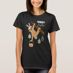 Ostertag Ei Jagd Oster Faultier Häschenohr T-Shirt