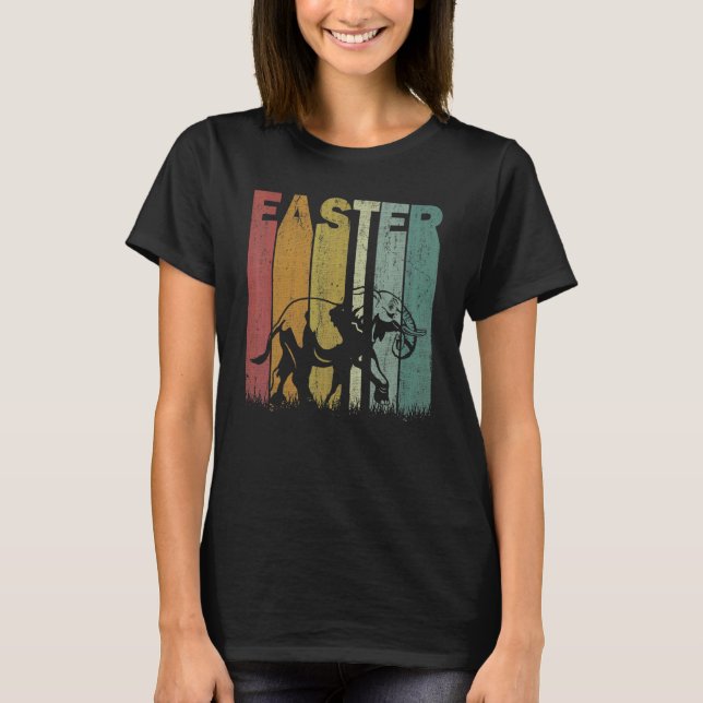 Ostertag Elephant Retro Graphic Funny Ostercos T-Shirt (Vorderseite)