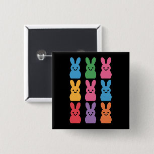 Ostertag Hase Eier Kariert Leopard Button