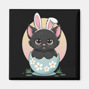 Ostertag Katze Bunny Ears Eier für Männer Frauen K Magnet
