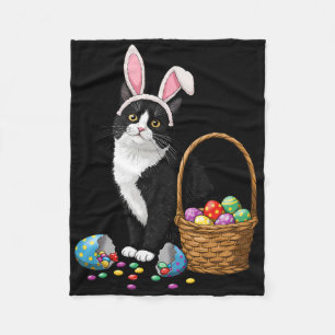 Ostertag Katze Bunny Ears Eier Grafische Männer Fr Fleecedecke