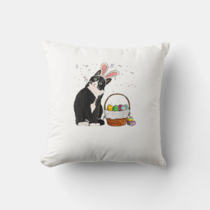 Ostertag Katze Hasenohren Eier Shirt Männer Frauen Kissen