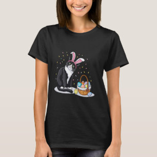 Ostertag Katzen-Hasen-Ohren Eier Männer Frauen Os T-Shirt
