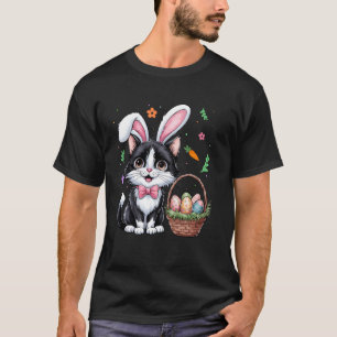 Ostertag Katzen-Hasen-Ohren Ostern Eier Hase Männe T-Shirt