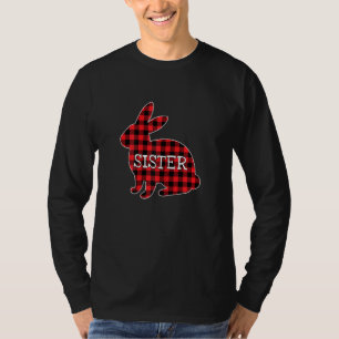 Ostertag Kostüm Roter Karierter Bunny Graphen Schw T-Shirt