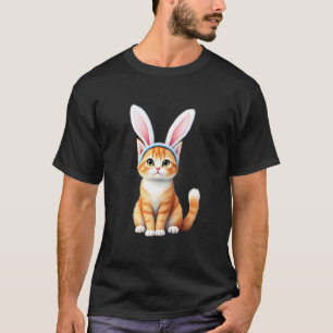 Ostertag Orange Getigerte Katze Hasenohren Hase Ka T-Shirt