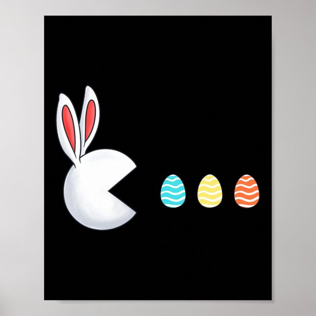 Ostertag Rabbit Eggs Fun Boys Girls Kinder Poster (Vorne)