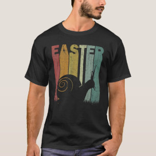 Ostertag Schnecke Retro Grafischer Gewitter Osterh T-Shirt