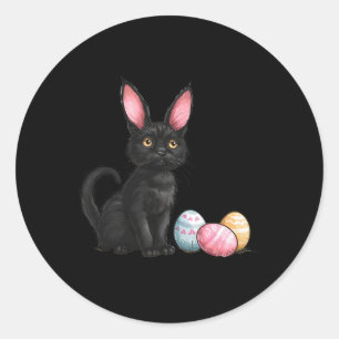 Ostertag Schwarze Katze Ostern Schwarzes Katzen Os Runder Aufkleber