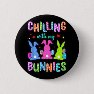 Ostertagskübel mit meinen Bunnies Ei Hunt Easte Button