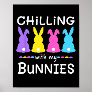 Ostertagskübel mit meinen Bunnies Ei Hunt Easte Poster
