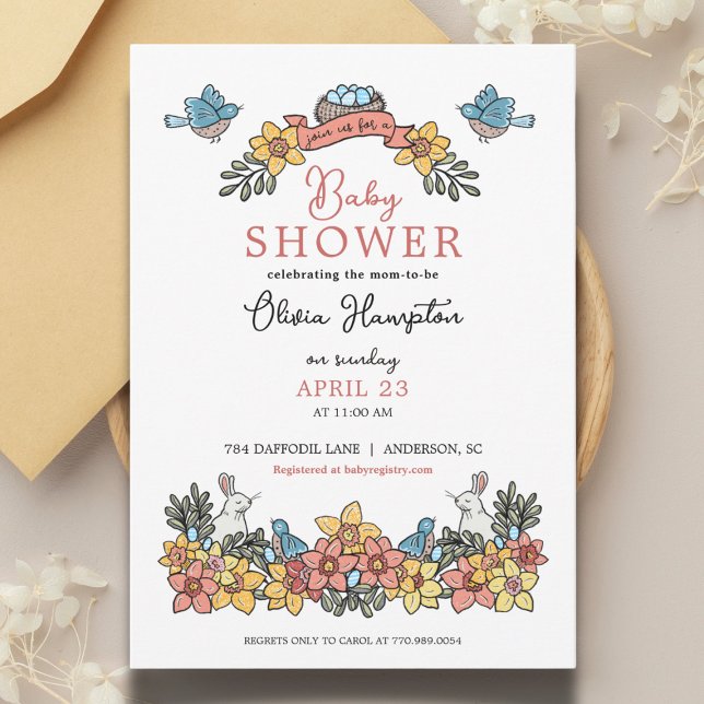 Osterthematik Kinderdusche für Mädchen Einladung (Von Creator hochgeladen)