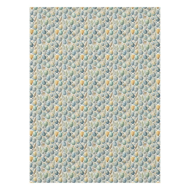OsterThementablett mit Eiern und Muscheln Tischdecke (Vorderseite)