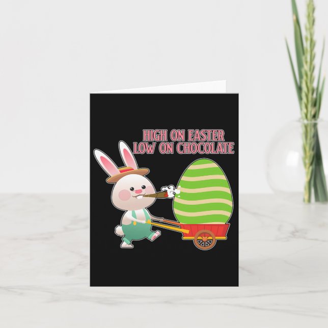 Ostertief an der Schokolade Ostern hoch Karte (Vorderseite)